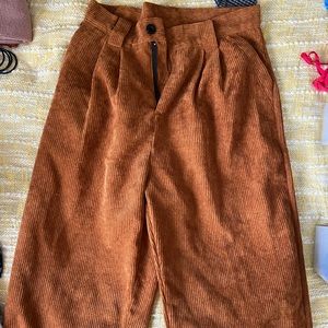 Corduroy straight pants